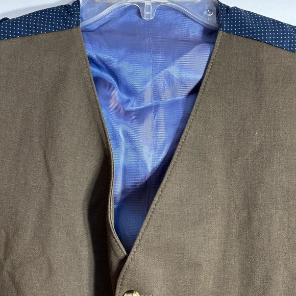 KROON HOTTIE LIFE LUXURY LEVITY BROWN OLIVE KHAKI PREPPY 6 BUTTONS MENS VEST MED - Picture 8 of 11